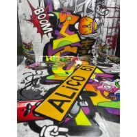 Appcity Sarı Dekor Plaka, Yazi Dekor Plaka, Isme Özel Plaka, Galeri Plakası